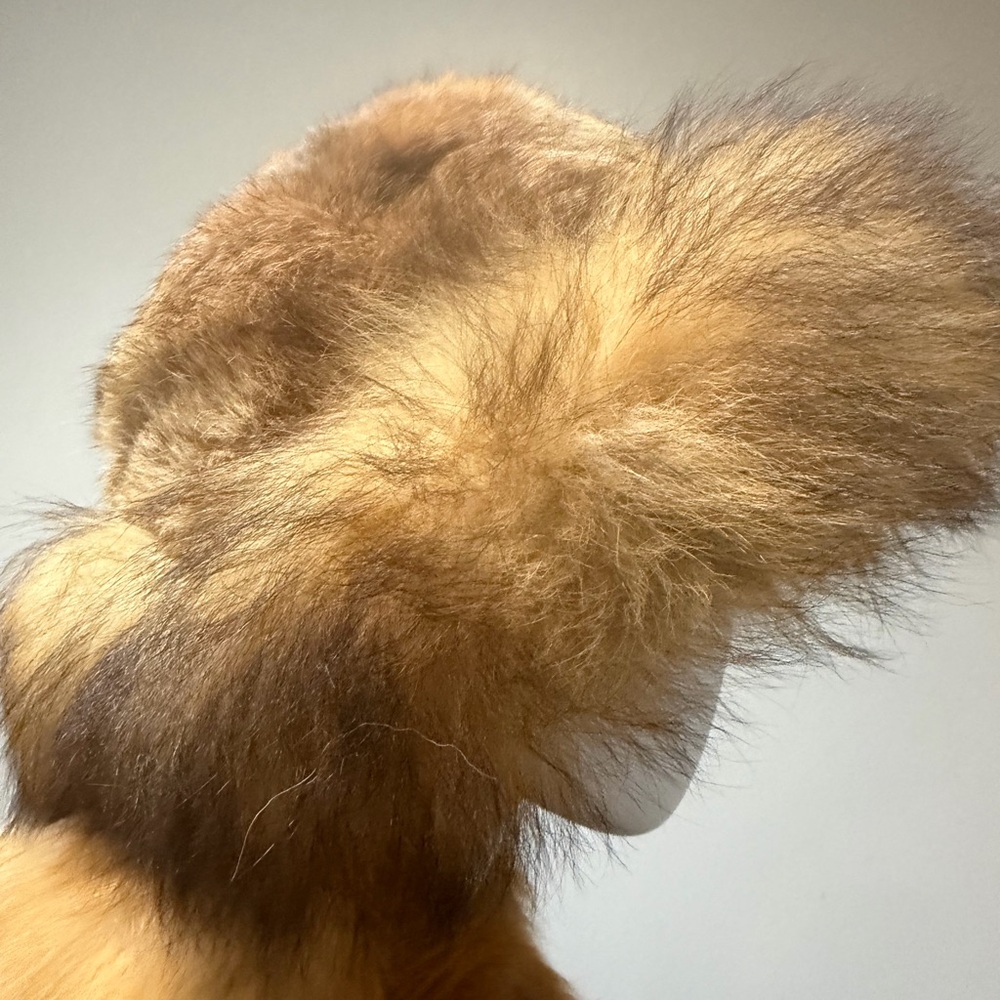 Red fox fur scarf & fox hat luxurious long hair Cossack hat new gold fox scarf - Picture 4 of 16